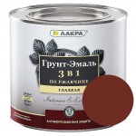 Грунт-эмаль 3 в 1 красно-коричневый 1,7 кг Лакра-Синтез